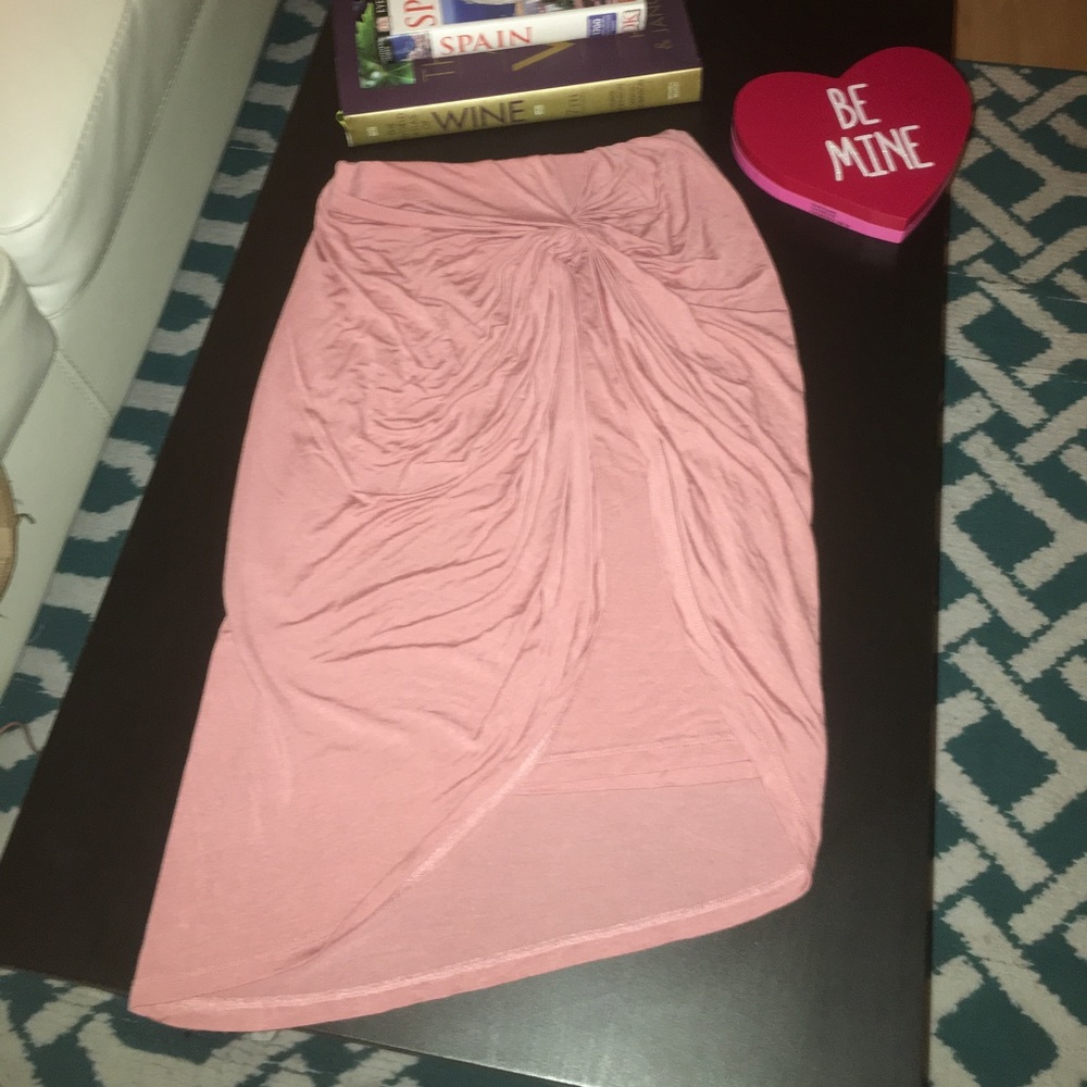 Blush Asymmetric Skirt